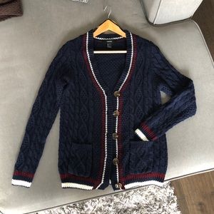 Forever 21 Navy Knit Cardigan